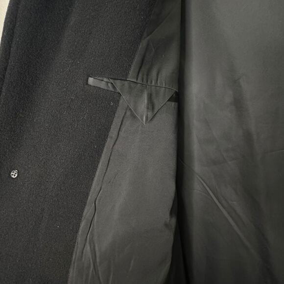 Comme Des Garcons Homme Plus Wool Black Overcoat Size L Minimalist Designer - Picture 8 of 9